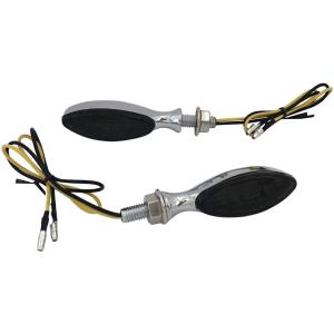 【並行輸入品】MotorToGo Chrome LED Motorcycle Turn Signal...