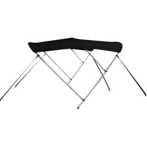 【並行輸入品】STOPBYUS 7.6 oz Black 3 Bow Round Tube Boat Bimini TOP Sunshade Comp