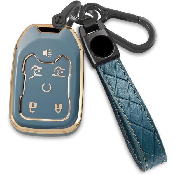 【並行輸入品】COZLA GMCキーフォブカバー キーチェーン付き TPU カーキーケース シェル ...