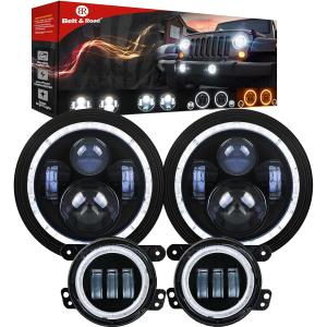 並行輸入品】AUDEXEN 7x6 5x7 LEDヘッドライト 四角いヘッドランプ付き