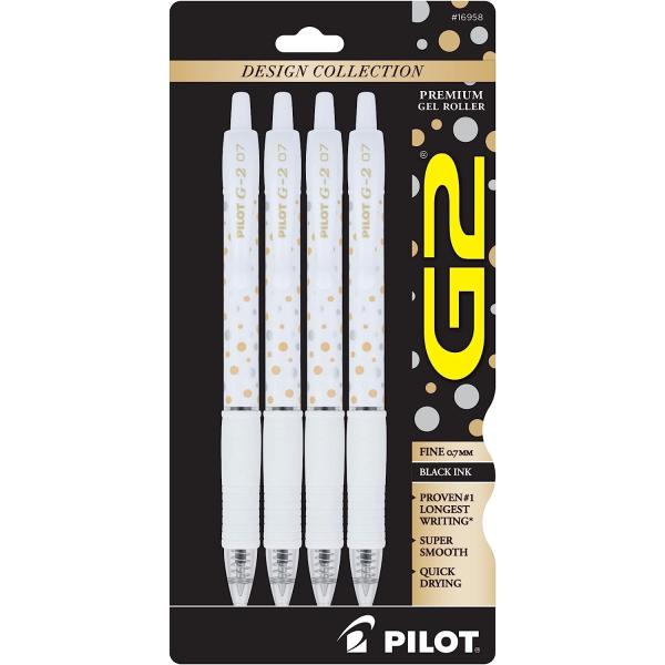 Pilot  G-2 格納式ゲルペン 細字 0.7mm ドットデザインコレクションバレル ブラックイ...