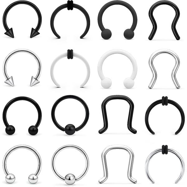 【並行輸入品】Ovxznts 16G 14G サージカルスチール セプタムリング 鼻 セプタム フー...