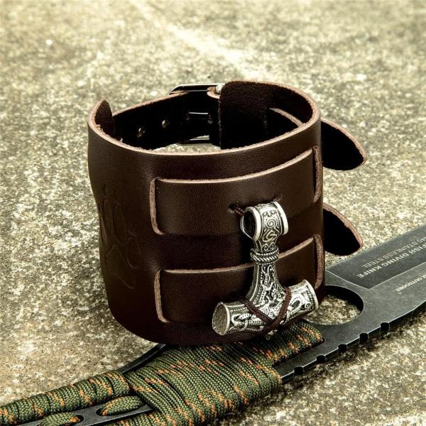 【並行輸入品】Medieval Style Viking Genuine Leather Cuff ...