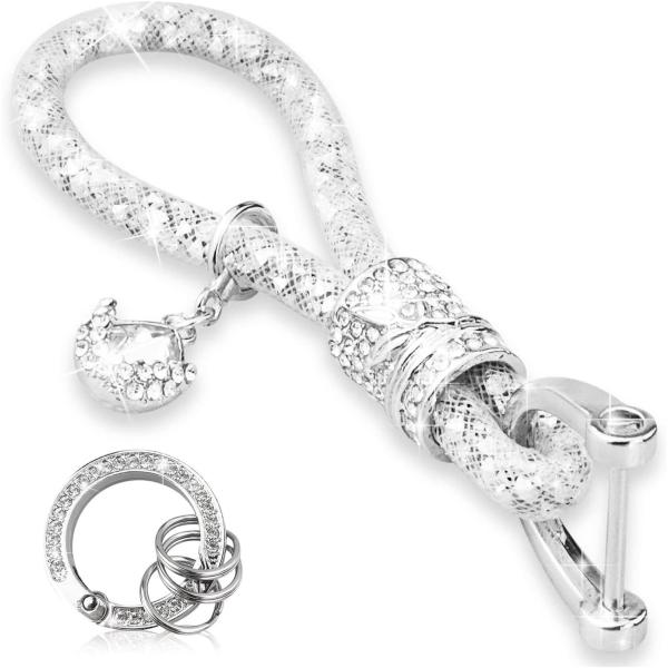 【並行輸入品】yonwait Pack-1 Bリング クリスタル カーキーチェーン キーチェーン ア...