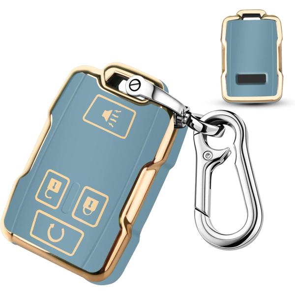 【並行輸入品】QBUC シボレーキーフォブカバー ソフトTPUプロテクターケース キーチェーン付き ...