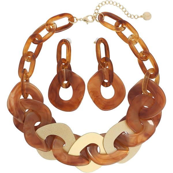 【並行輸入品】Coiris Statement Chunky Necklace Metal Punk...