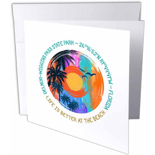 【並行輸入品】3dRose Delnor-Wiggins Pass State Park  Flor...