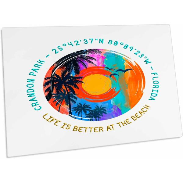 【並行輸入品】3dRose Crandon Park  Florida. Life is Bette...