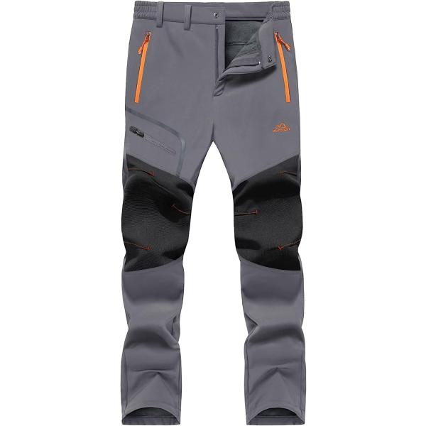 【並行輸入品】KEFITEVD Men's Fleece Lined Pants Snow Pant...