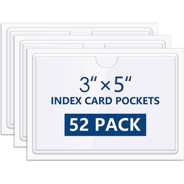 MaxGear 52 Pack Index Card Pockets with Top Open  ...