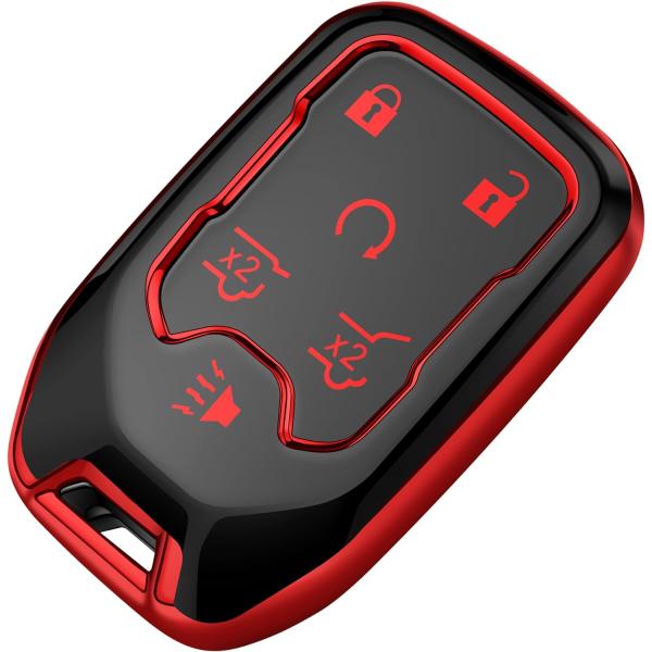 【並行輸入品】Tukellen シボレーキーフォブカバー ソフトTPU 完全保護 キーシェルキーケー...