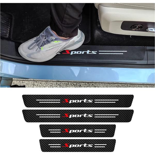 【並行輸入品】NHHC 4Pcs Car Door Sill Protector Sport Car...