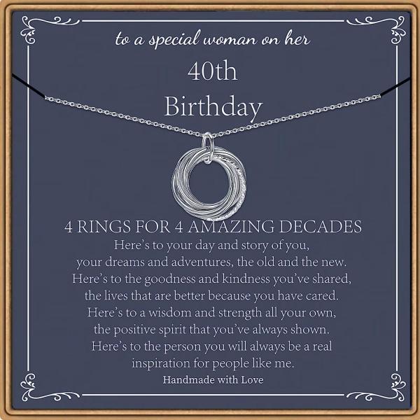 【並行輸入品】PAERAPAK 40th Birthday Gifts for Women  4 C...