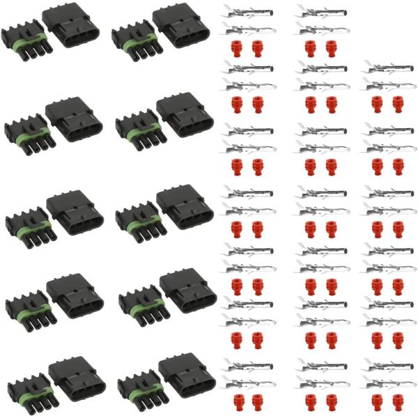 【並行輸入品】10 Kit Automotive Electrical Connectors  Wa...