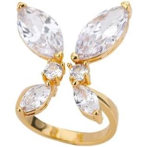 【並行輸入品】Oyalma Bling Zircon Butterfly Ring Opening ...