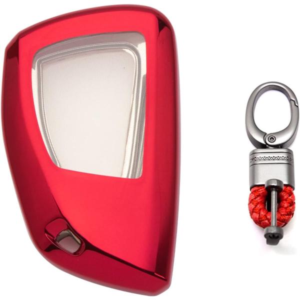 【並行輸入品】Xotic Tech レッド ソフト TPU キーフォブシェル フルカバーケース シボ...