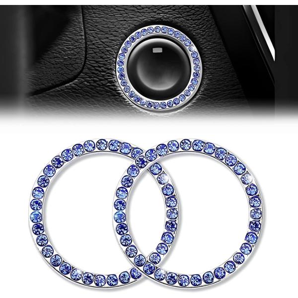 【並行輸入品】2個 クリスタル ダブル ラインストーン 車 エンジン スタート ストップ デコレーシ...