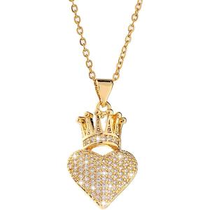 【並行輸入品】Edary レディース ハートペンダントネックレス ゴールド バレンタインデー ネック...