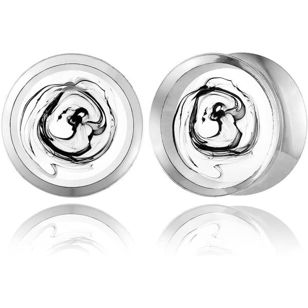 【並行輸入品】LADEMAYH クールイヤープラグ トンネルゲージ 伸びた耳用 0g-1インチ ステ...