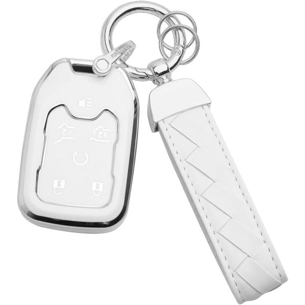 【並行輸入品】Bqepe シボレーキーフォブカバー キーチェーン 2018-2022 シボレーシルバ...