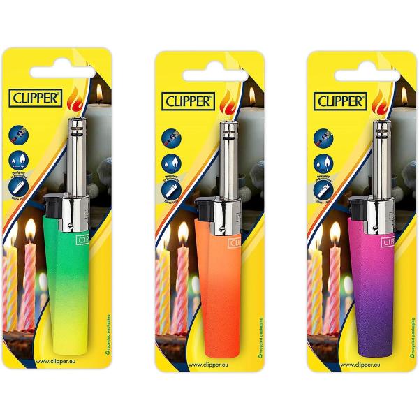 Clipper Lighter Minitube Gradient Color- Pack of 3...