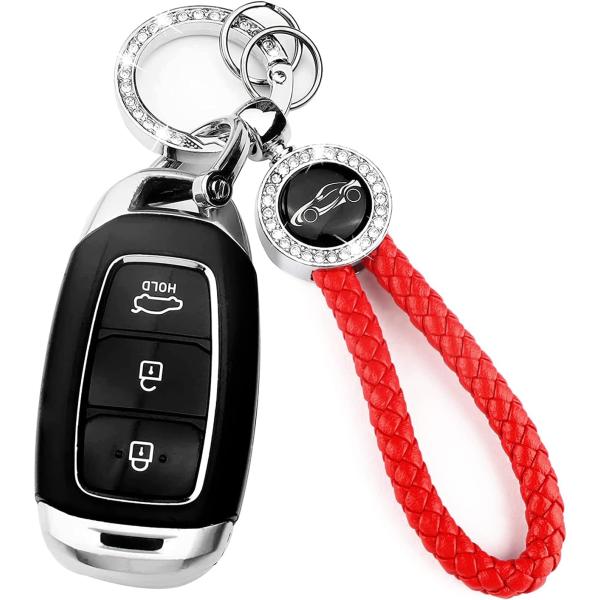 【並行輸入品】Bling Car メタルレザーキーチェーン ユニバーサルキーチェーンホルダー 360...