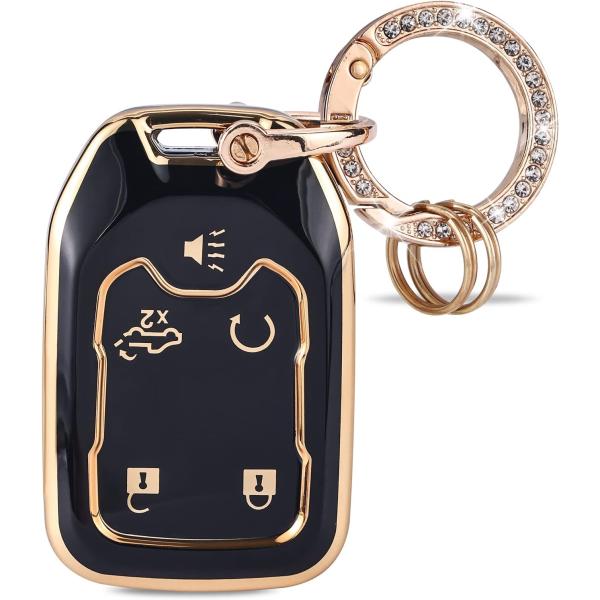 【並行輸入品】KPPOWER GMCユーコンキーフォブカバーケース キラキラキーチェーン付き ソフト...