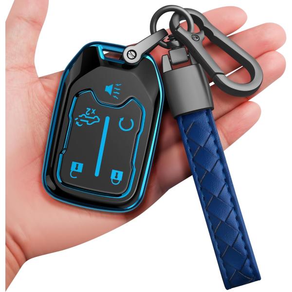 【並行輸入品】Sindeda シボレーキーフォブカバー キーチェーン付き ソフト フルプロテクション...