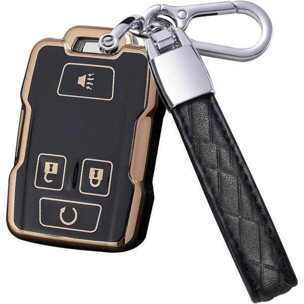 【並行輸入品】Homaupt for GMC Key Fob Cover with PU Leath...