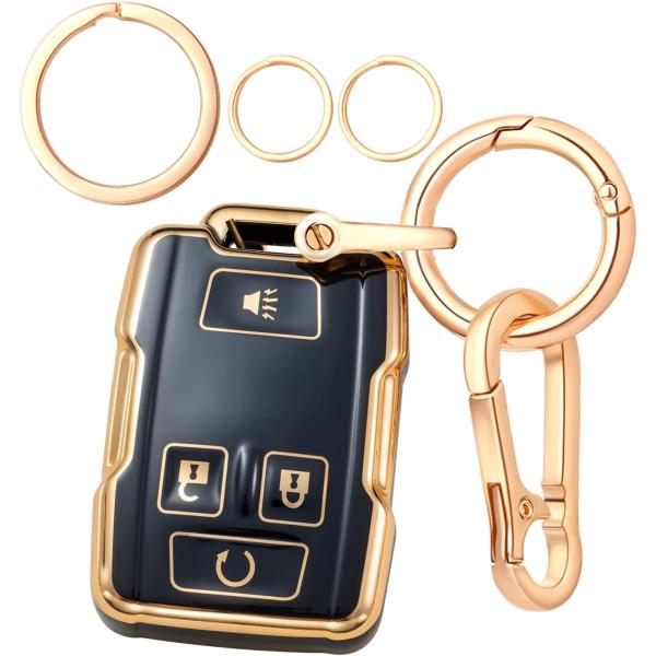 【並行輸入品】LEERLY キーフォブカバー シボレーアクセサリー用 キーチェーン付きキーケース シ...