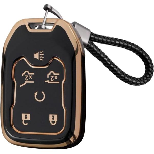 【並行輸入品】WUDUWUKA GMCキーフォブカバーケースキーチェーン ソフトTPU 6ボタンキー...
