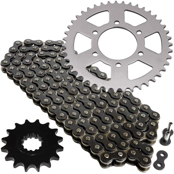 【並行輸入品】Black Drive Chain and Sprocket Kit for Kawa...