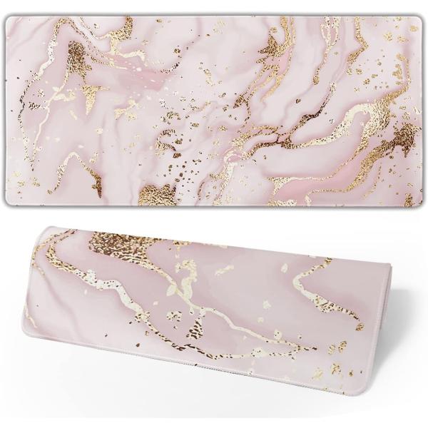 Marble Mouse Pad Rose Gold Large Gaming Mousepad E...