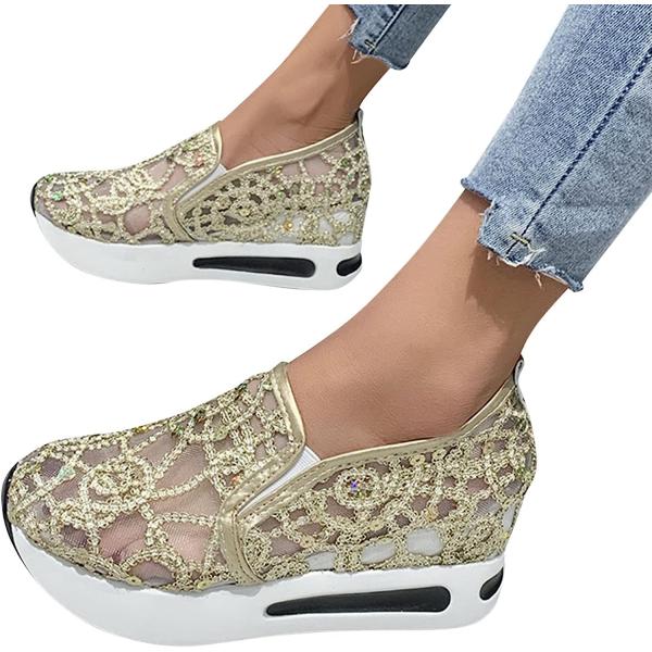Hbeylia Platform Wedge Sneakers for Women Fashion ...