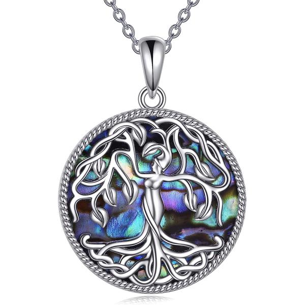 【並行輸入品】YFN 生命の樹 ネックレス ジュエリー レディース スターリングシルバー ツリーペン...