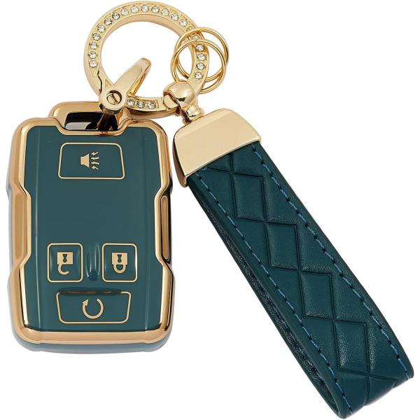 【並行輸入品】AKIYHIEI シボレーGMCキーフォブカバー ストラップ付き キーケースシェル シ...