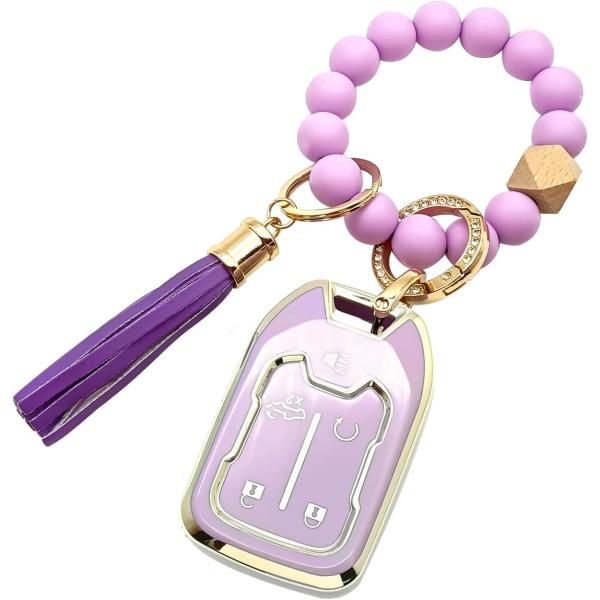 【並行輸入品】RFSRZ GMCキーフォブカバー パープルビーズキーホルダー 2019-2022 2...