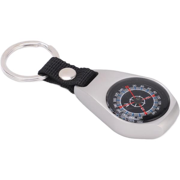 Keychain Pocket Compass  Mini Metal Key Ring Compa...