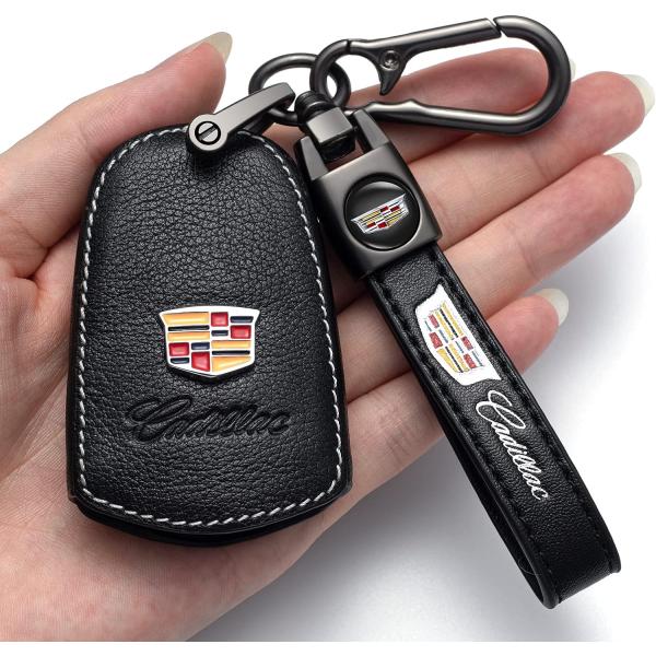 【並行輸入品】MAKEER レザーキーケース キーフォブホルダー キーフォブカバー 交換用 キャデラ...