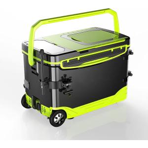 【並行輸入品】TBGFPO Portable Fishing Box Insulated Cooler with Handle and Wheels