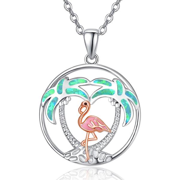 【並行輸入品】AENEAS Flamingo Necklace for Women Sterling...