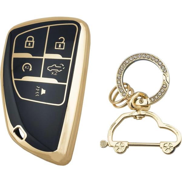 【並行輸入品】RUNZUIE TPU スマートリモートキーフォブカバー 2024 2023 2022...