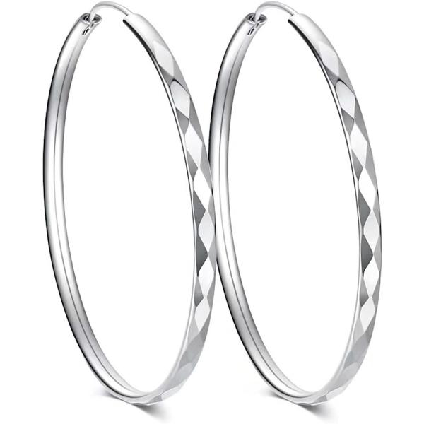 【並行輸入品】Hoop Earrings for Women Personalized 30/40/...