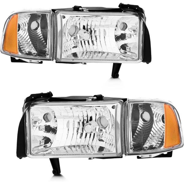 【並行輸入品】Cxdar ヘッドライトアセンブリ 1994-2001 Dodge Ram 1500/...