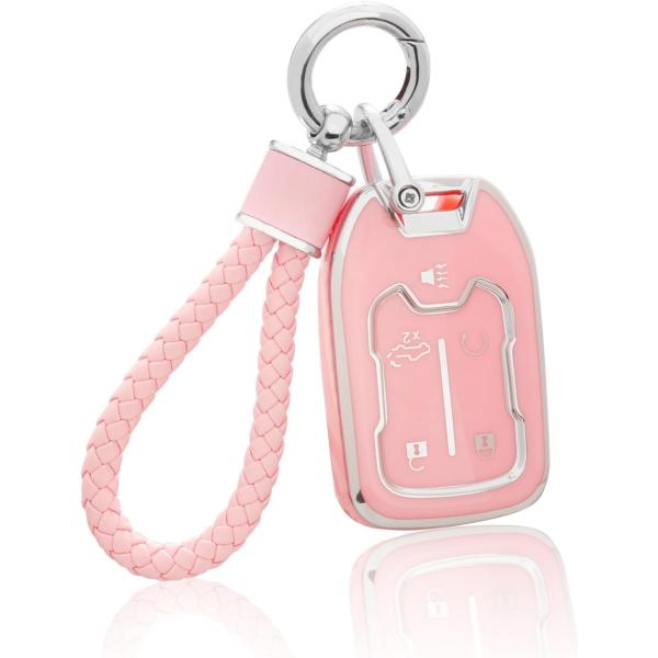 【並行輸入品】YO&amp;YOYE GMC キーフォブカバー キーチェーン付き TPUキーケース 2019...