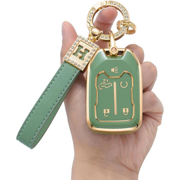 【並行輸入品】Ocezbiis シボレーキーフォブカバー キーチェーン付き ソフトTPU 360度保...