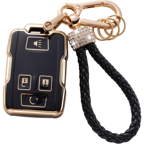 【並行輸入品】Gematay シボレーGMCキーフォブカバー キーチェーンストラップ付き ソフトTP...