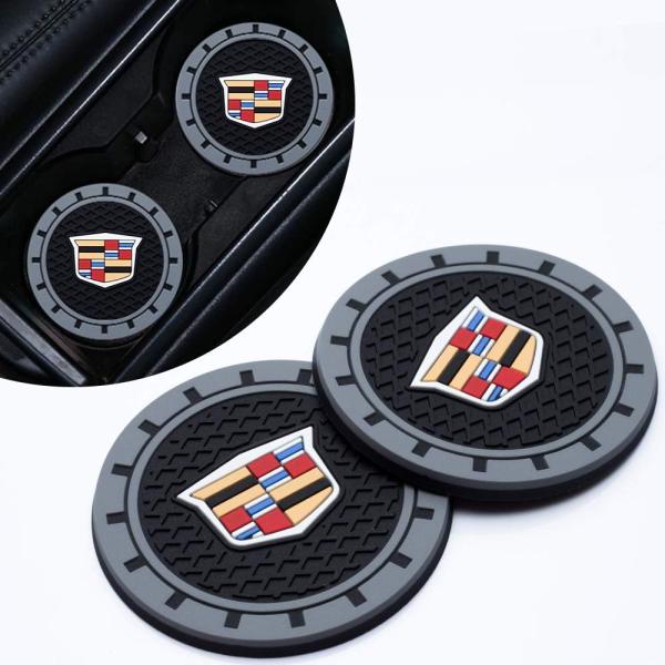 【並行輸入品】2PCS Car Cup Holder Coasters for Cadillac A...