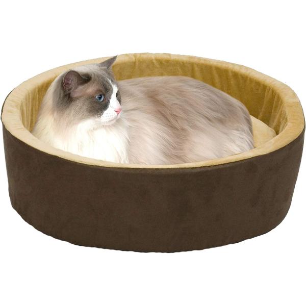 K&amp;H Manufacturing Thermo-Kitty Bed Large Mocha 20-...