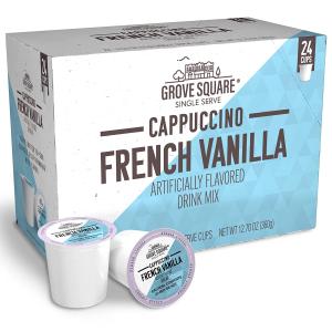 Grove Square Cappuccino  French Vanilla  24 Count Single Serve Cups by Grove Square Cappuccino　並行輸入品｜dep-good-choice